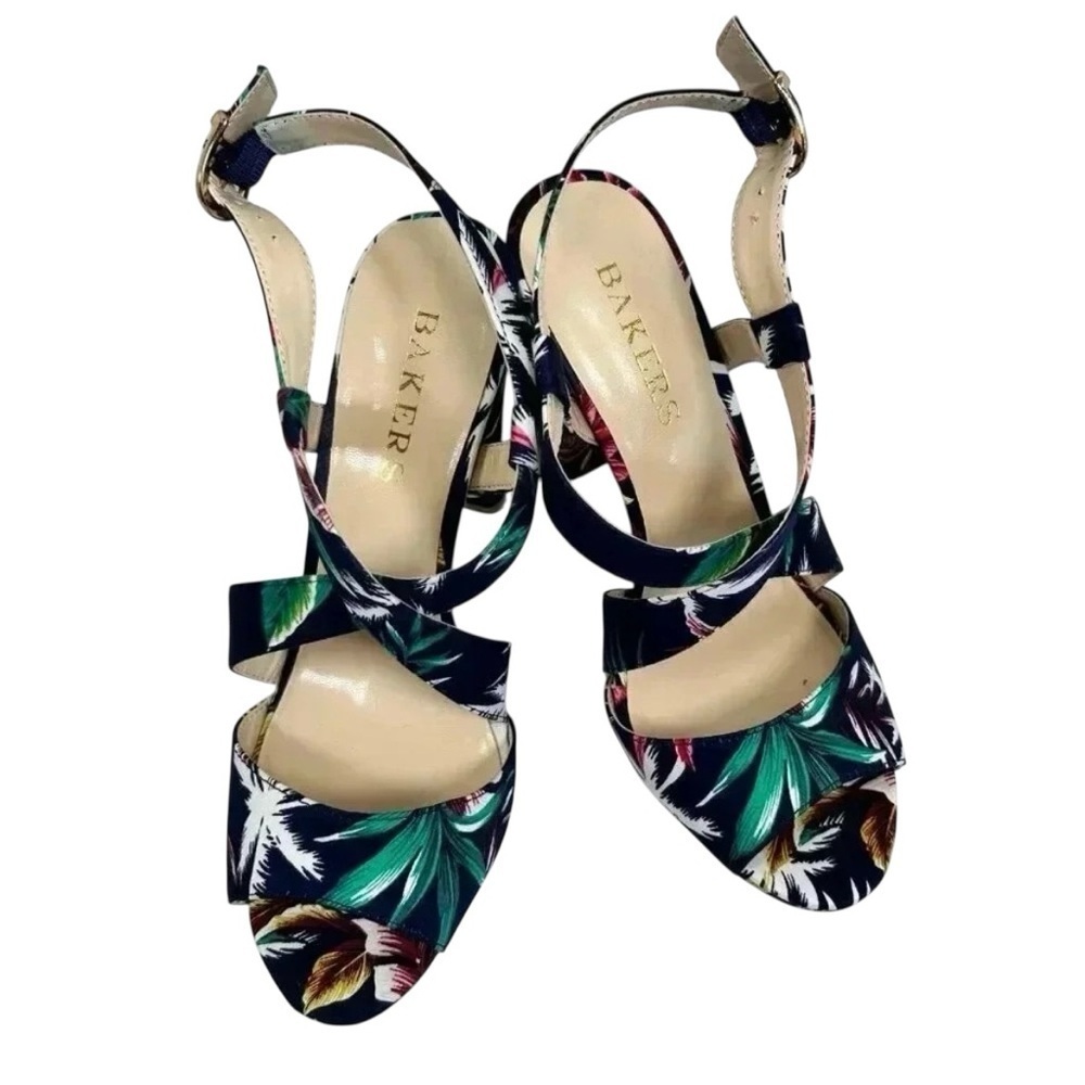 Bakers McCoy Size 8.5 Floral Tropical Heels Platforms Hawaiian - Picture 4 of 7